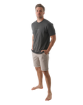 Belted Chino Walkshorts in Stone Cloud