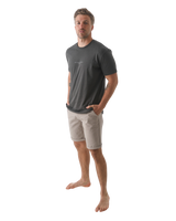Belted Chino Walkshorts in Stone Cloud