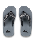 The Quiksilver Boys Boys Monkey Abyss Flip Flops in Grey