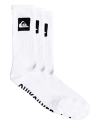 The Quiksilver Mens Crew Socks (5 Pack) in White