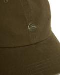 The Quiksilver Mens Decades Cotton Cap in Dark Olive
