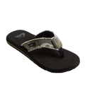 Monkey Abyss Flip Flops in Green, Brown & Black