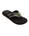 Monkey Abyss Flip Flops in Green, Brown & Black