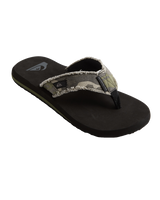 Monkey Abyss Flip Flops in Green, Brown & Black
