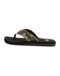 Monkey Abyss Flip Flops in Green, Brown & Black