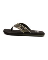 Monkey Abyss Flip Flops in Green, Brown & Black