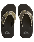 Monkey Abyss Flip Flops in Green, Brown & Black