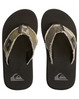 Monkey Abyss Flip Flops in Green, Brown & Black