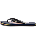The Quiksilver Mens Molokai Art Flip Flops in Blue & Orange