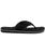 The Quiksilver Mens Molokai Layback Textured Flip Flops in Black, White & Black