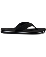 The Quiksilver Mens Molokai Layback Textured Flip Flops in Black, White & Black
