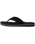 The Quiksilver Mens Molokai Layback Textured Flip Flops in Black, White & Black