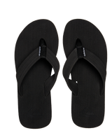 The Quiksilver Mens Molokai Layback Textured Flip Flops in Black, White & Black