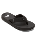 The Quiksilver Mens Rivi III Flip Flops in Black