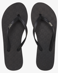 The Roxy Womens Viva IV Flip Flops in Black Smooth