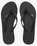 The Roxy Womens Viva IV Flip Flops in Black Smooth