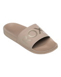 The Roxy Womens Slippy II Sliders in Taupe