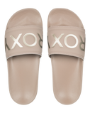 The Roxy Womens Slippy II Sliders in Taupe