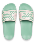 The Roxy Womens Slippy IV Sliders in Sage