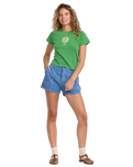 The RVCA Womens Daylight Walkshorts in Coronet Blue