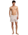 The RVCA Mens Exotica Elastic Boardshorts in Pale Mauve