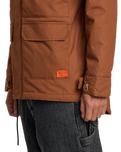 The RVCA Mens Chainmail Commuter Jacket in Rawhide