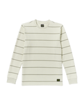The RVCA Mens Dayshift Thermal Stripe Long Sleeve T-Shirt in Ceramic