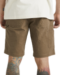The RVCA Mens Americana Carpenter Walkshorts in Wood