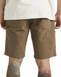 The RVCA Mens Americana Carpenter Walkshorts in Wood