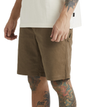 The RVCA Mens Americana Carpenter Walkshorts in Wood