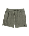 The RVCA Mens Escape Elastic Cord Walkshorts II in Sage Leaf