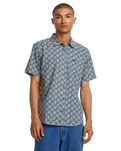 The RVCA Mens Vacationist Shirt in Indigo