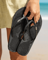 Viva IV Flip Flops in Black Smooth