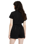 The Volcom Asphalt Jumpsuit in Black Marble Wash | Available at Anns Cottage