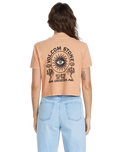 The Volcom Dial Crop T-Shirt in Sand Brown | Available at Anns Cottage