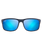 The Maui Jim Huelo Polarised Rectangular Sunglasses in Matte Blue & Blue Hawaii