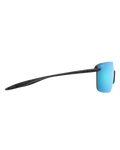 The Maui Jim Pālulu Polarised Shield Sunglasses in Matte Black & Neutral Grey