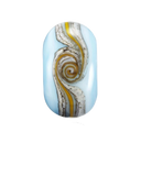 The Nalu Beads Towan Beach Bead in Blue & Yellow