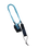 Double Swivel Ankle Surfboard Leash in Black & Cyan