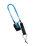 Double Swivel Ankle Surfboard Leash in Black & Cyan
