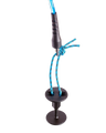 Wrist Coil Bodyboard Leash in Black & Cyan