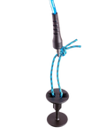 Wrist Coil Bodyboard Leash in Black & Cyan