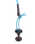 Wrist Coil Bodyboard Leash in Black & Cyan