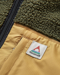 The Passenger Mens Born Explorer Polar-Lined Sherpa Fleece Jacket in Khaki Green
