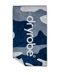 Organic Beach Towel in Blue Black Camouflage