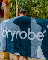Organic Beach Towel in Blue Black Camouflage
