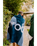 Organic Beach Towel in Blue Black Camouflage