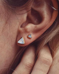 Shrine Studs in Gold Plated Sterling Silver
