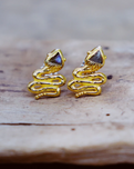 Serpent Studs in 22kt Gold Vermiel