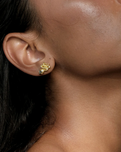 The Bahgsu Jewels Serpent Studs in 22kt Gold Vermiel